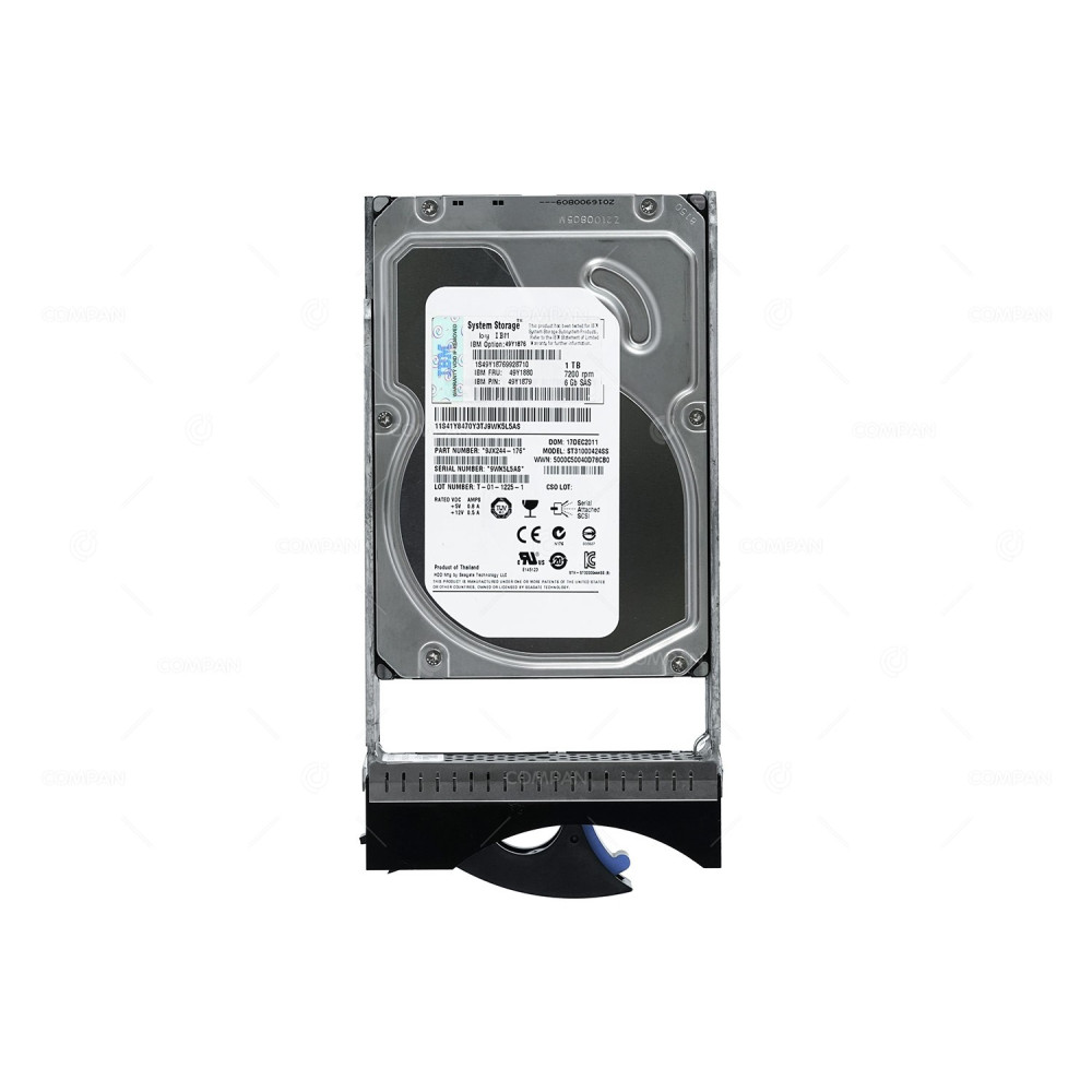 49Y1880  IBM HDD 1TB 7.2K SAS 6G 3.5" LFF HOT-SWAP FOR DS3512 EXP3512